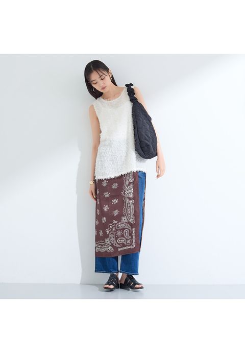【インナーとしても活躍！】フリンジジャカードチュニック オフホワイト - 7