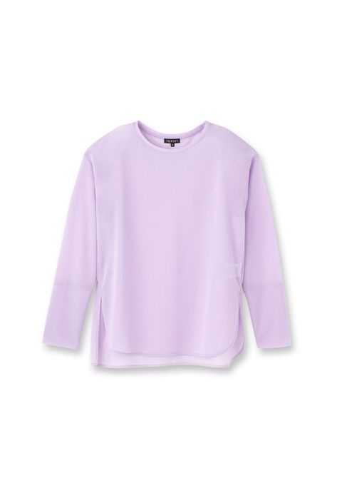 ストレッチシアーロングTシャツ ラベンダー - 2
