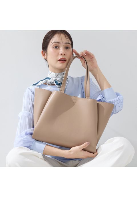 【A4収納可能／合皮】キャリアタックバッグ ベージュ - #1